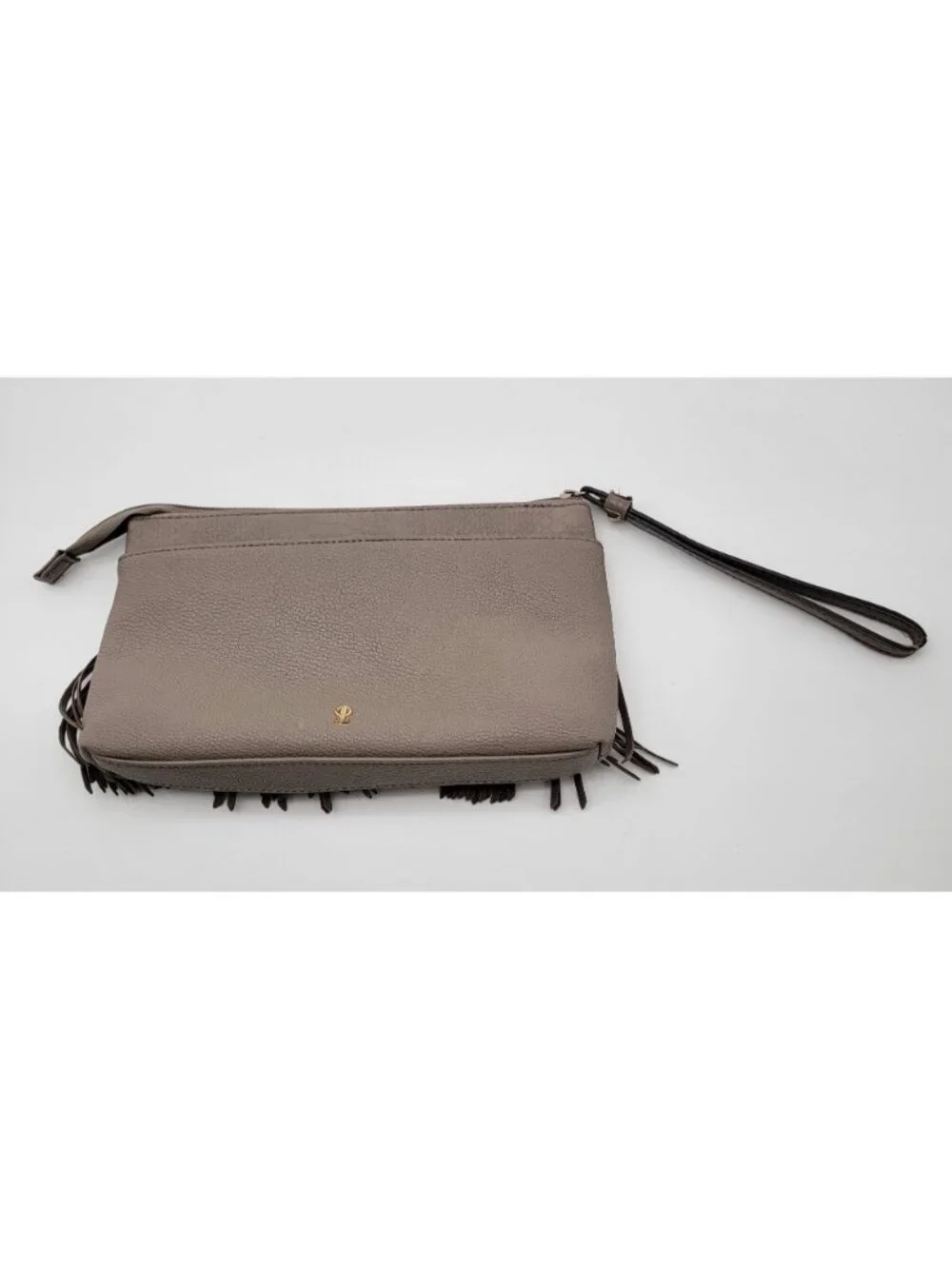 J Lo By Jennifer Lopez Gray Satchel Fringe Purse